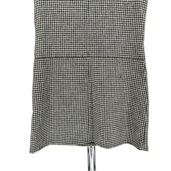 Gap Premium Recycled Wool Houndstooth Cap Sleeve Shift Dress size 6 Black White - Picture 7 of 11